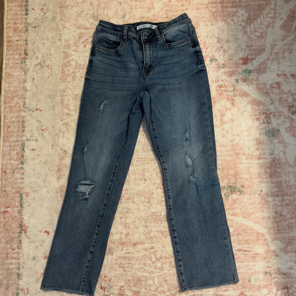 Altar'd State Blue Straight Leg Jeans